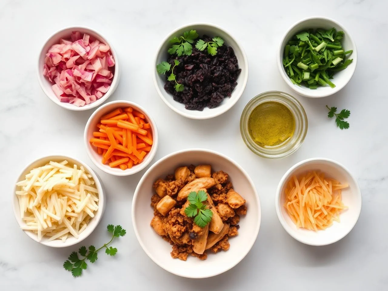 Ingredients for Chicken Taco Casserole
