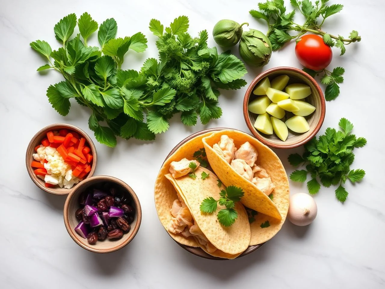 Ingredients for Chicken Tacos