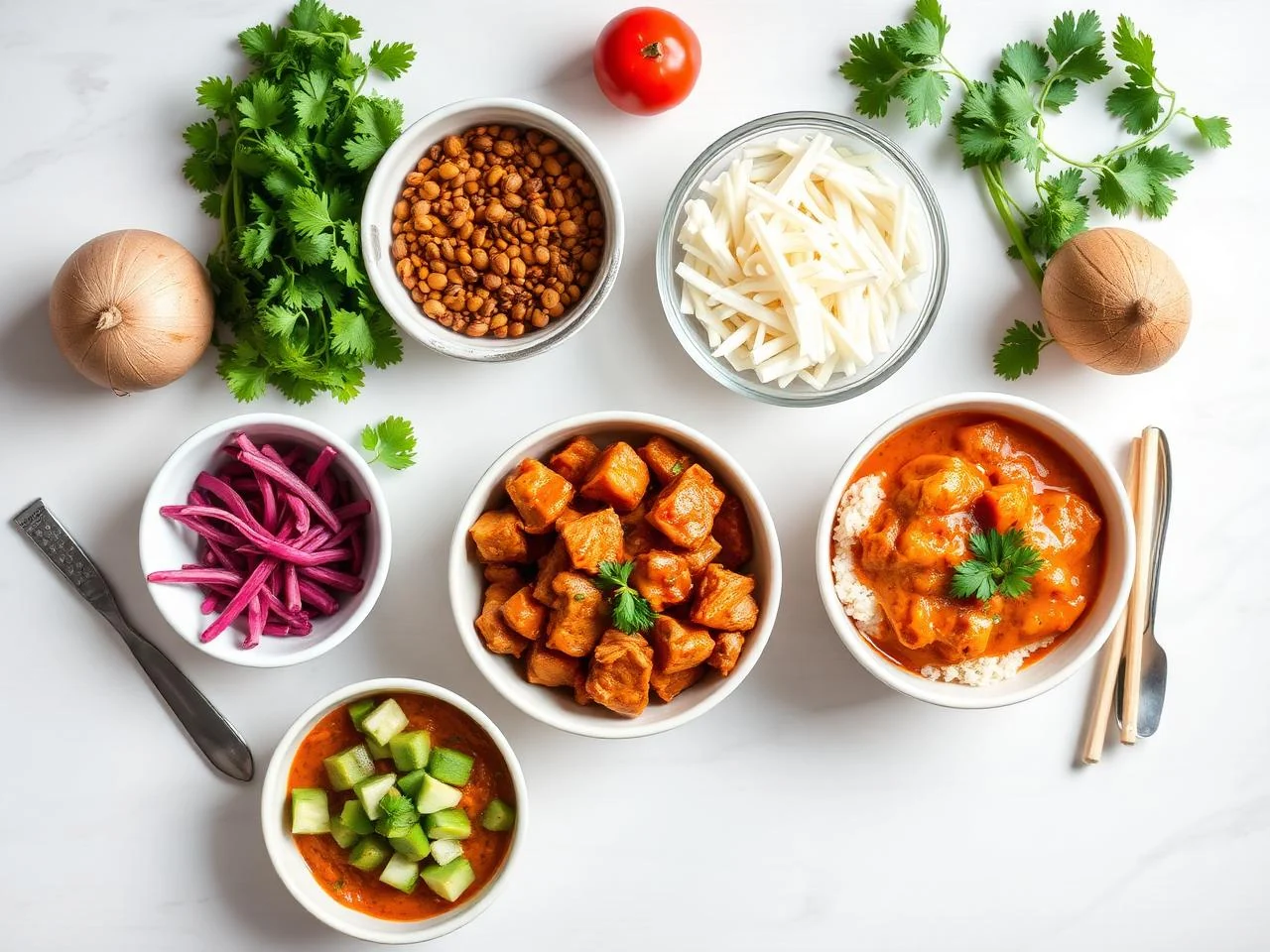 Ingredients for Chicken Tikka Masala Bowl