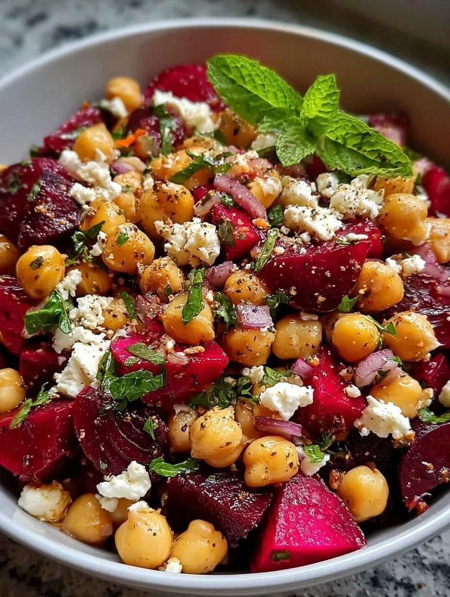 Chickpea, Beet and Feta Salad that Will Delight You!