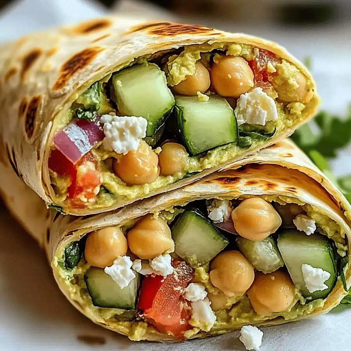 Chickpea & Cucumber Mediterranean Wrap: Fresh, Fun, and Vegan!