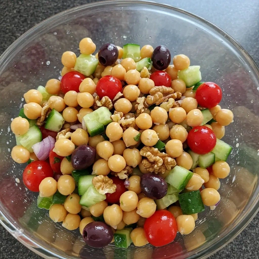 Chickpea Salad with Olives and