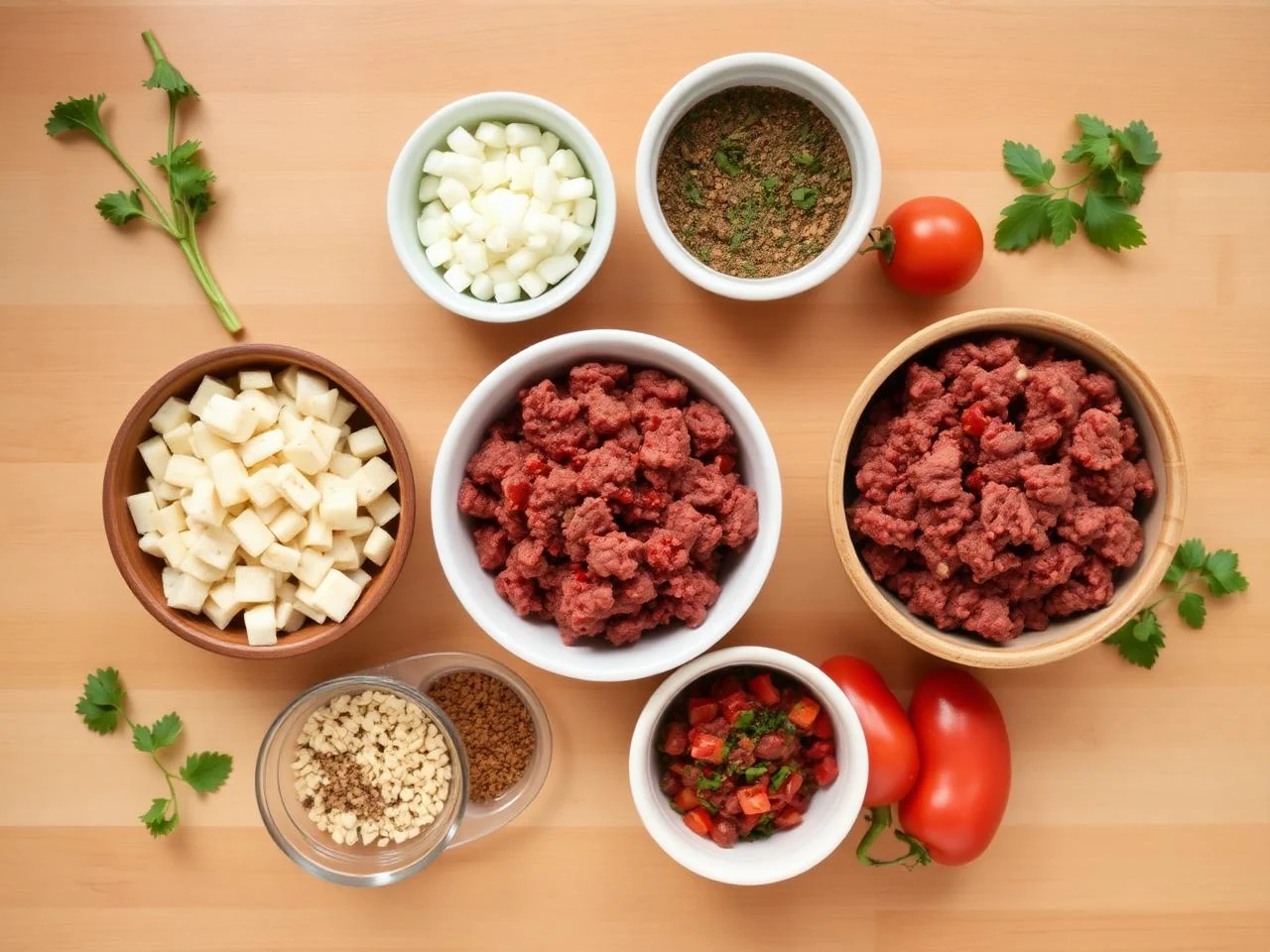 Ingredients for Chili Colorado