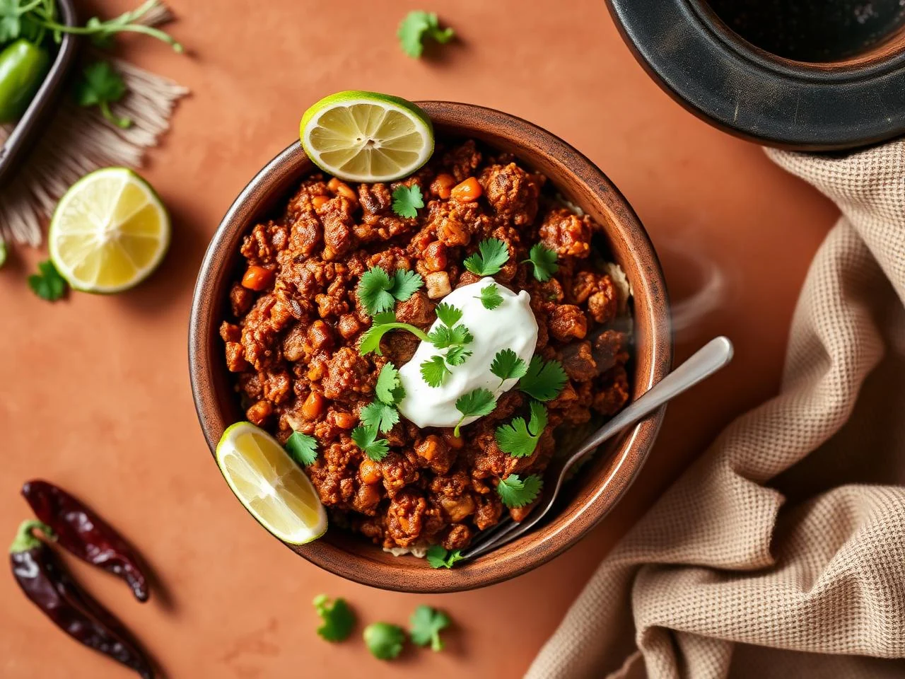 Chili Con Carne Burrito Bowl