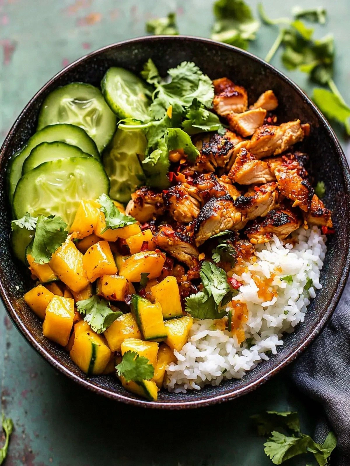 Chili Crisp Chicken Mango Cucu