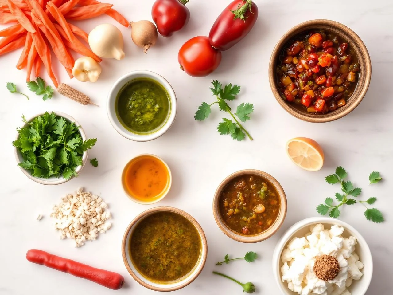 Ingredients for Chimichurri Mexicano