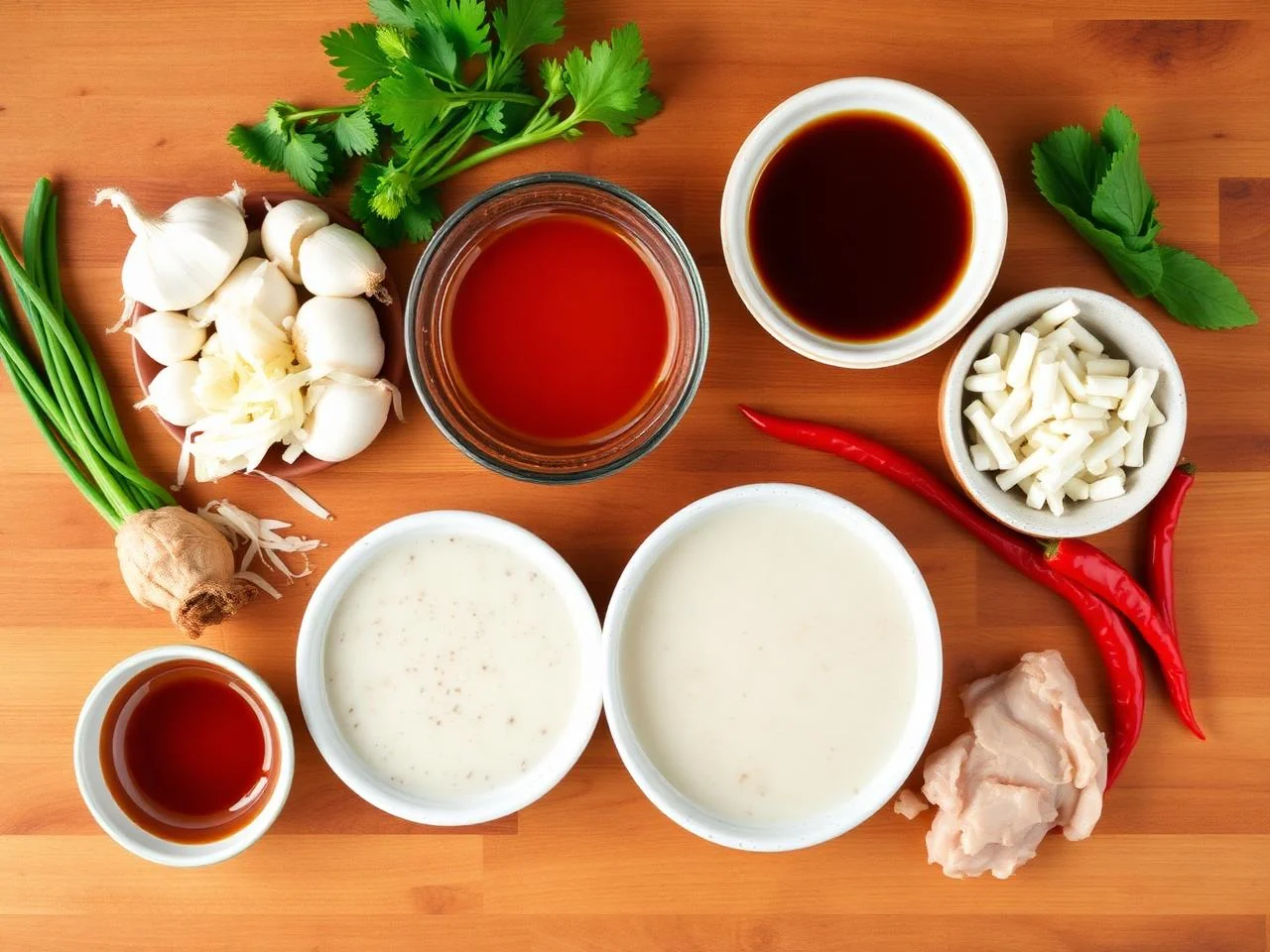 Ingredients for Chinese Chicken Congee