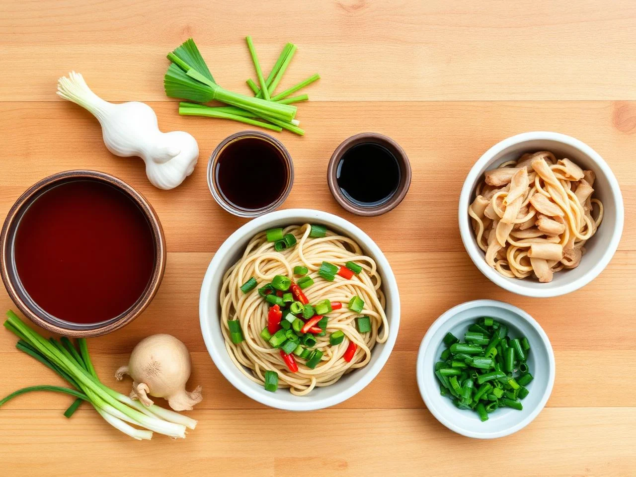 Ingredients for Chinese Chow Mein