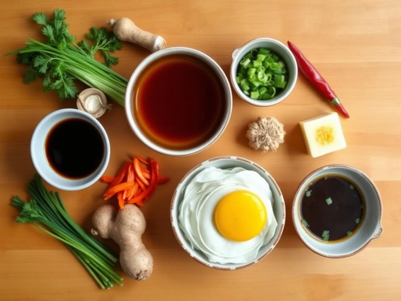 Ingredients for Chinese Egg Foo Young