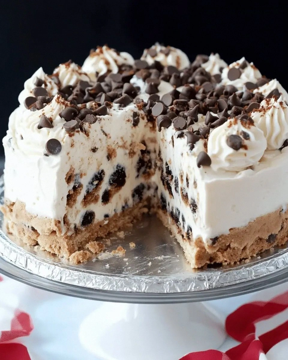 Chocolate Chip Cookie Ice Cream Cake Recipe is delightful!