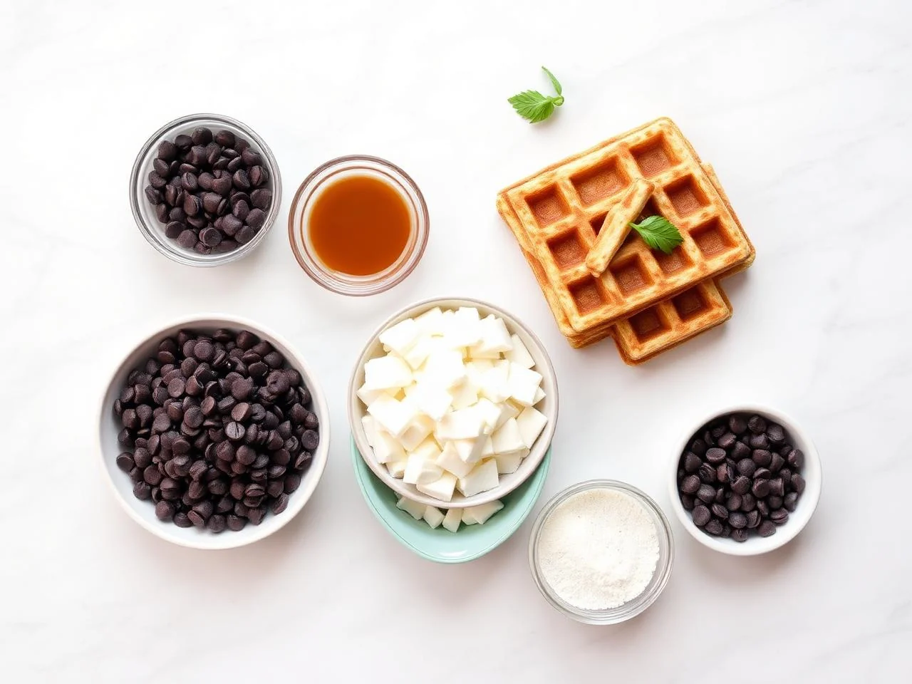 Ingredients for Chocolate Chip Waffles
