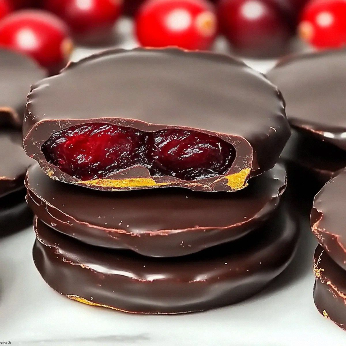 Chocolate Covered Cranberry Sauce Bites for Festive Joy