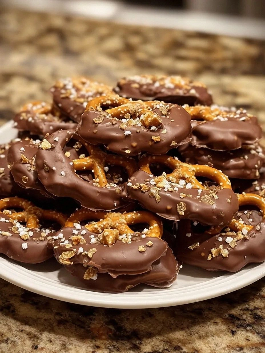 🍫 Chocolate-Covered Pretzels with Toffee & Sea Salt: A Sweet & Salty Masterpiece You’ll Crave All Year Long