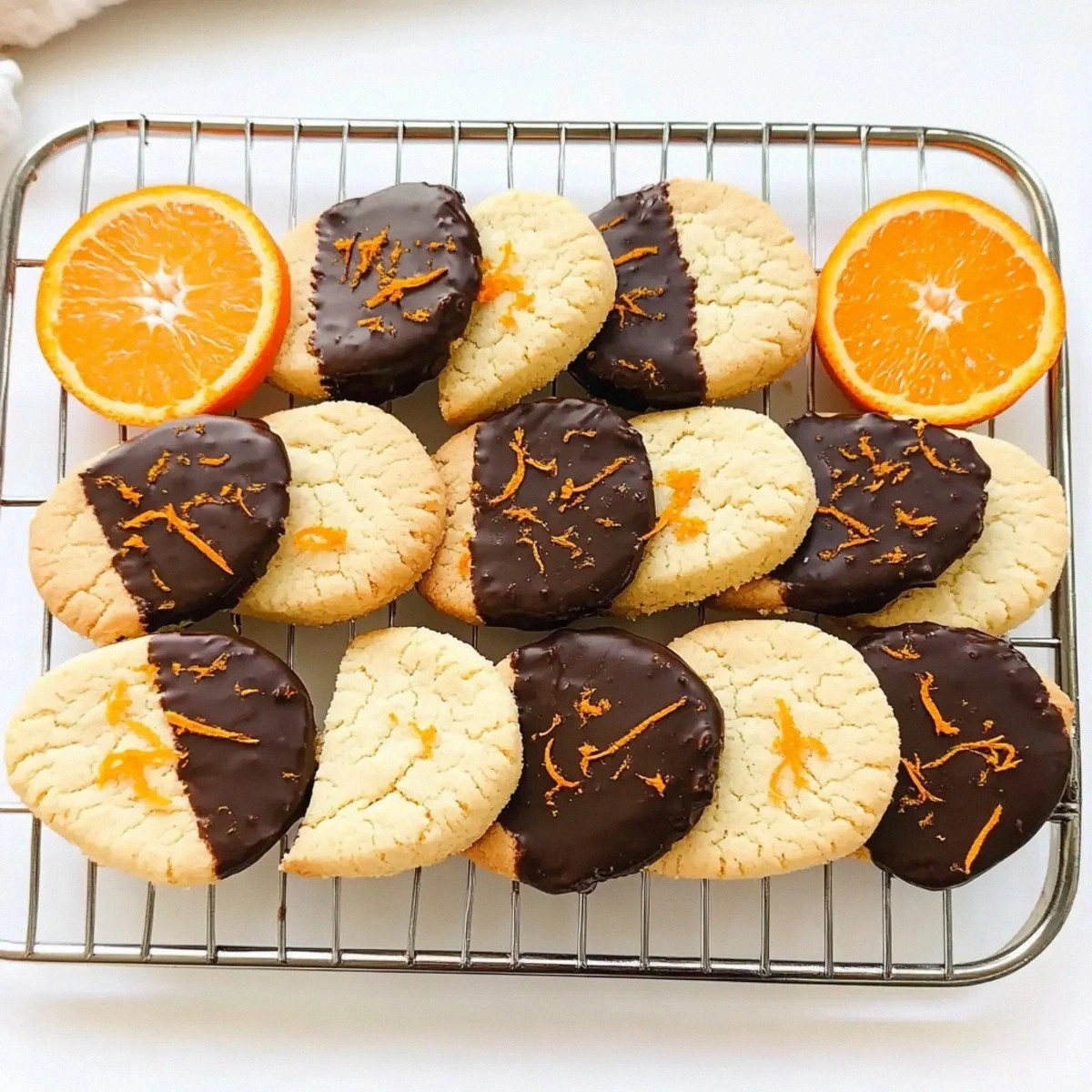 Chocolate Dipped Orange Shortbread Cookies for Sweet Moments