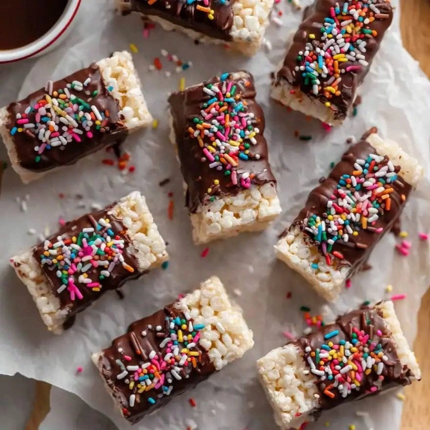 Chocolate Dipped Rice Krispy T