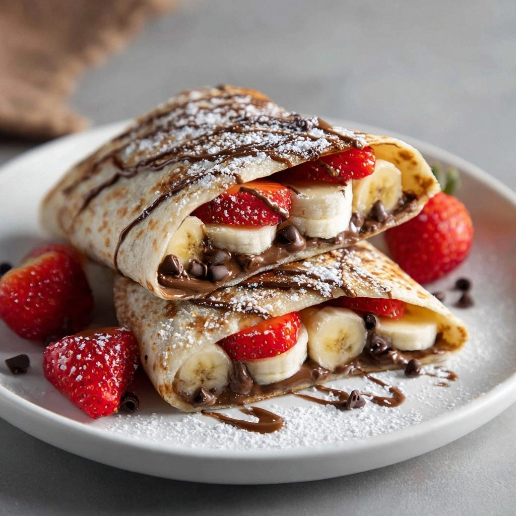 Chocolate & Fruit Folded Wraps