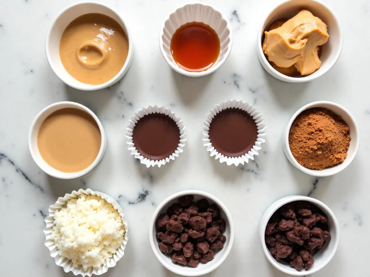 Ingredients for Chocolate Peanut Butter Cups