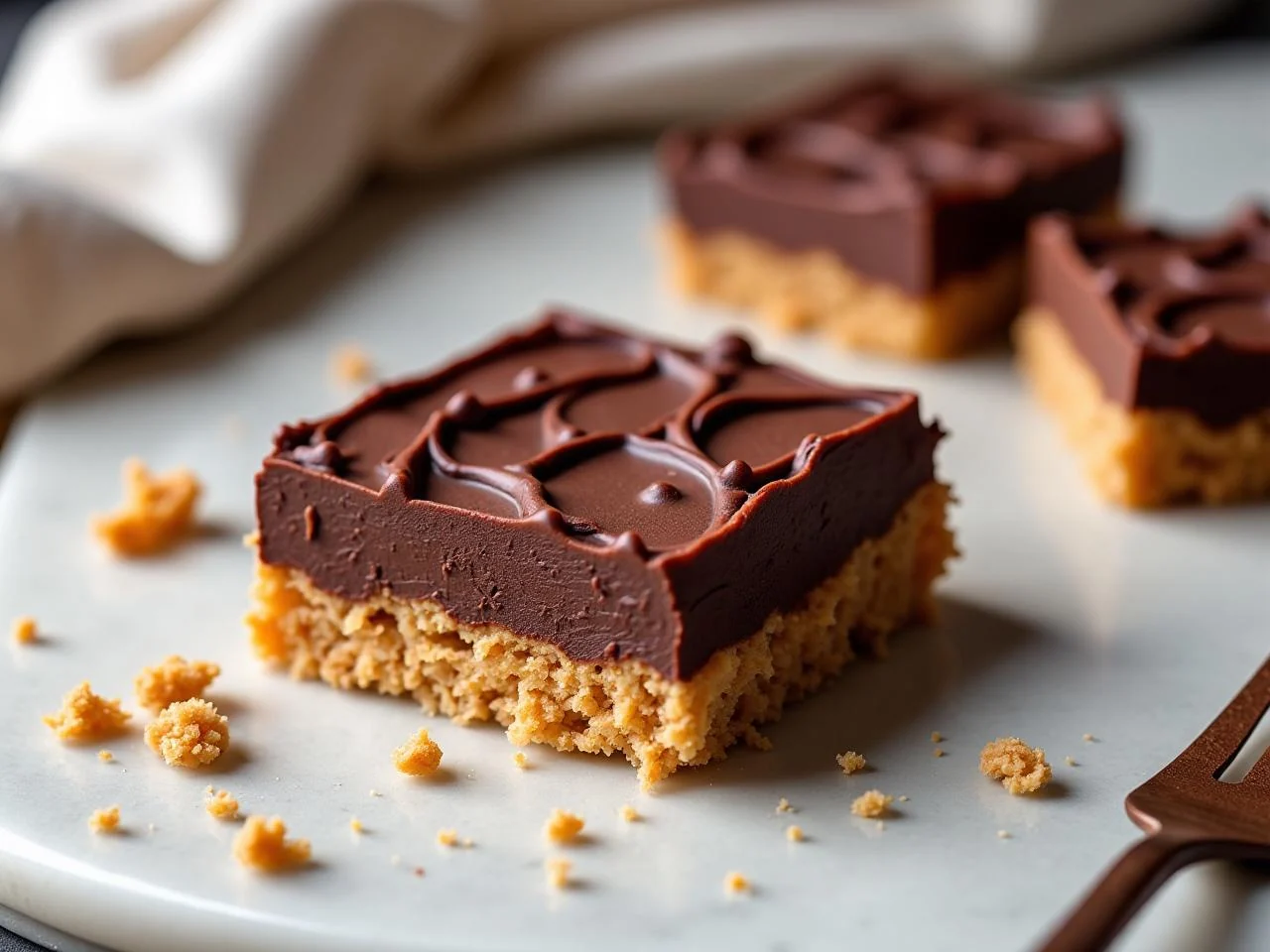 Chocolate Peanut Butter No-Bake Bars