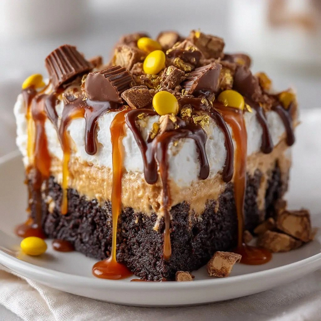 Chocolate Peanut Butter Poke C