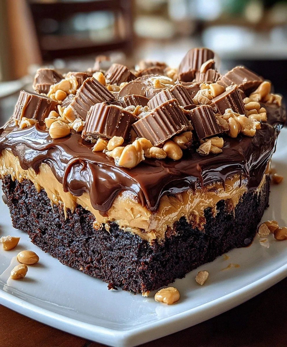 Chocolate Peanut Butter Poke