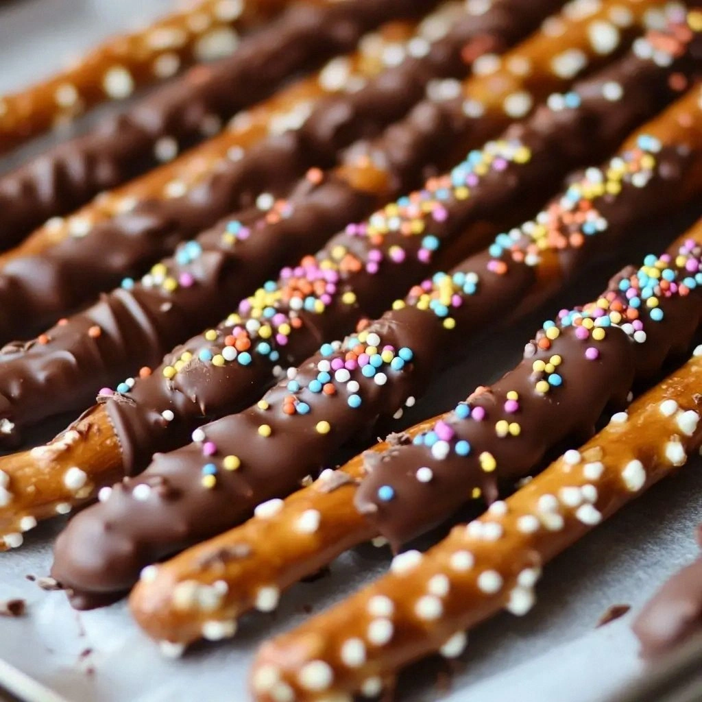 Chocolate Pretzel Rods Recipe