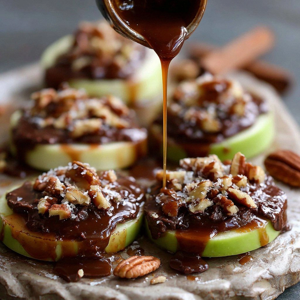Chocolate Turtle Apple Slices
