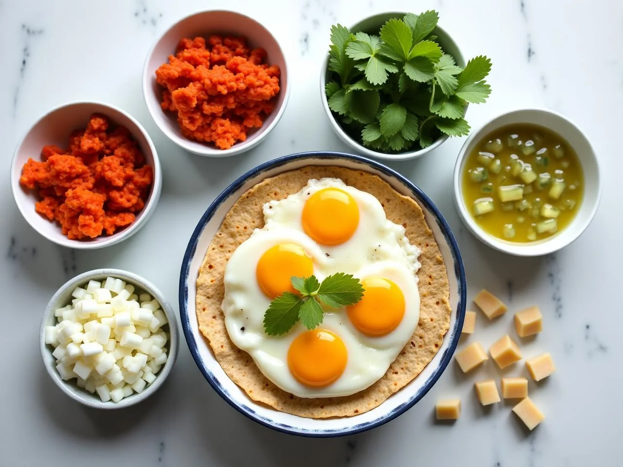 Ingredients for Chorizo And Egg Burrito Bowl
