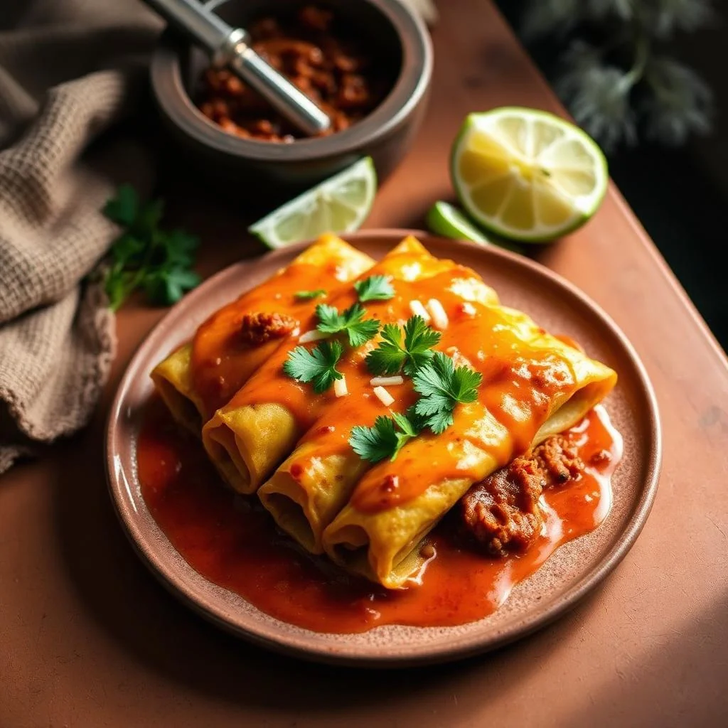 Chorizo And Potato Enchiladas
