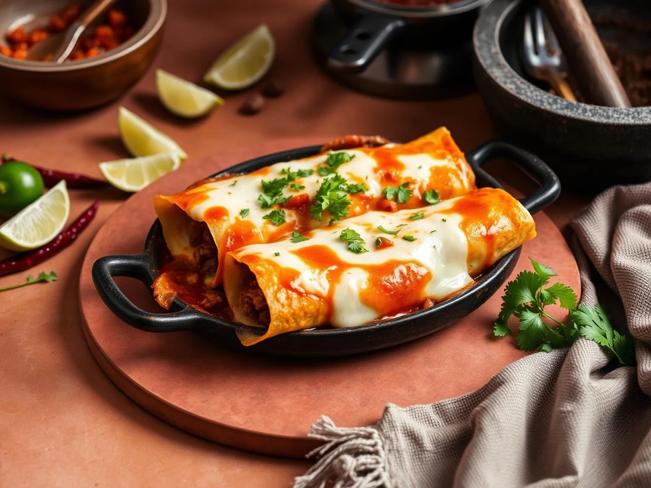 Chorizo And Potato Enchiladas