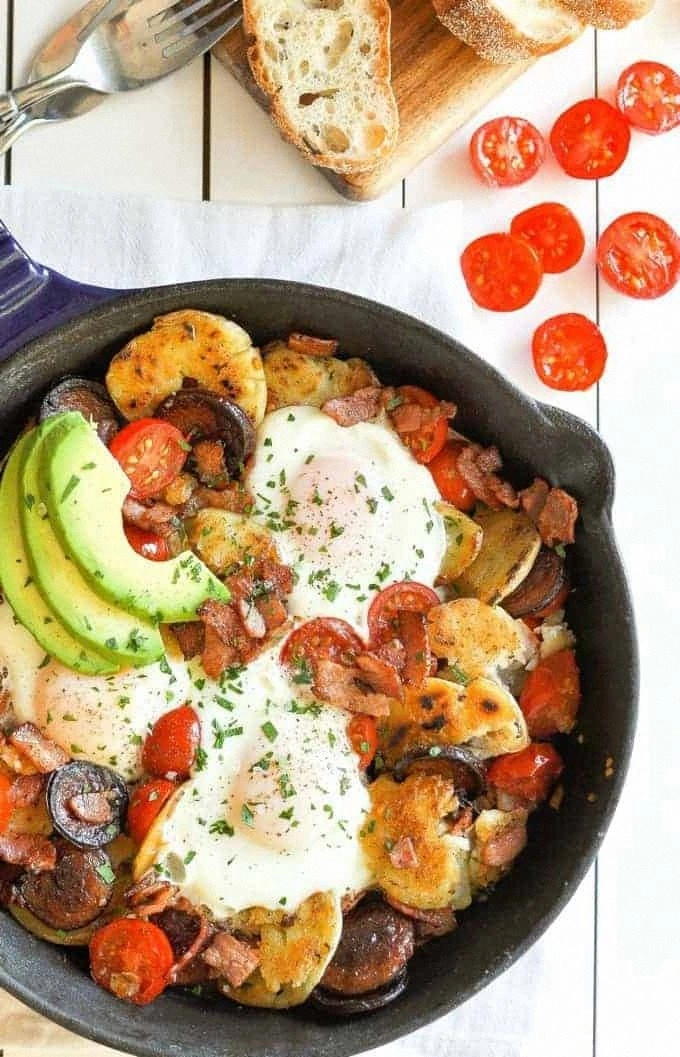 Chorizo Breakfast Hash with Ba