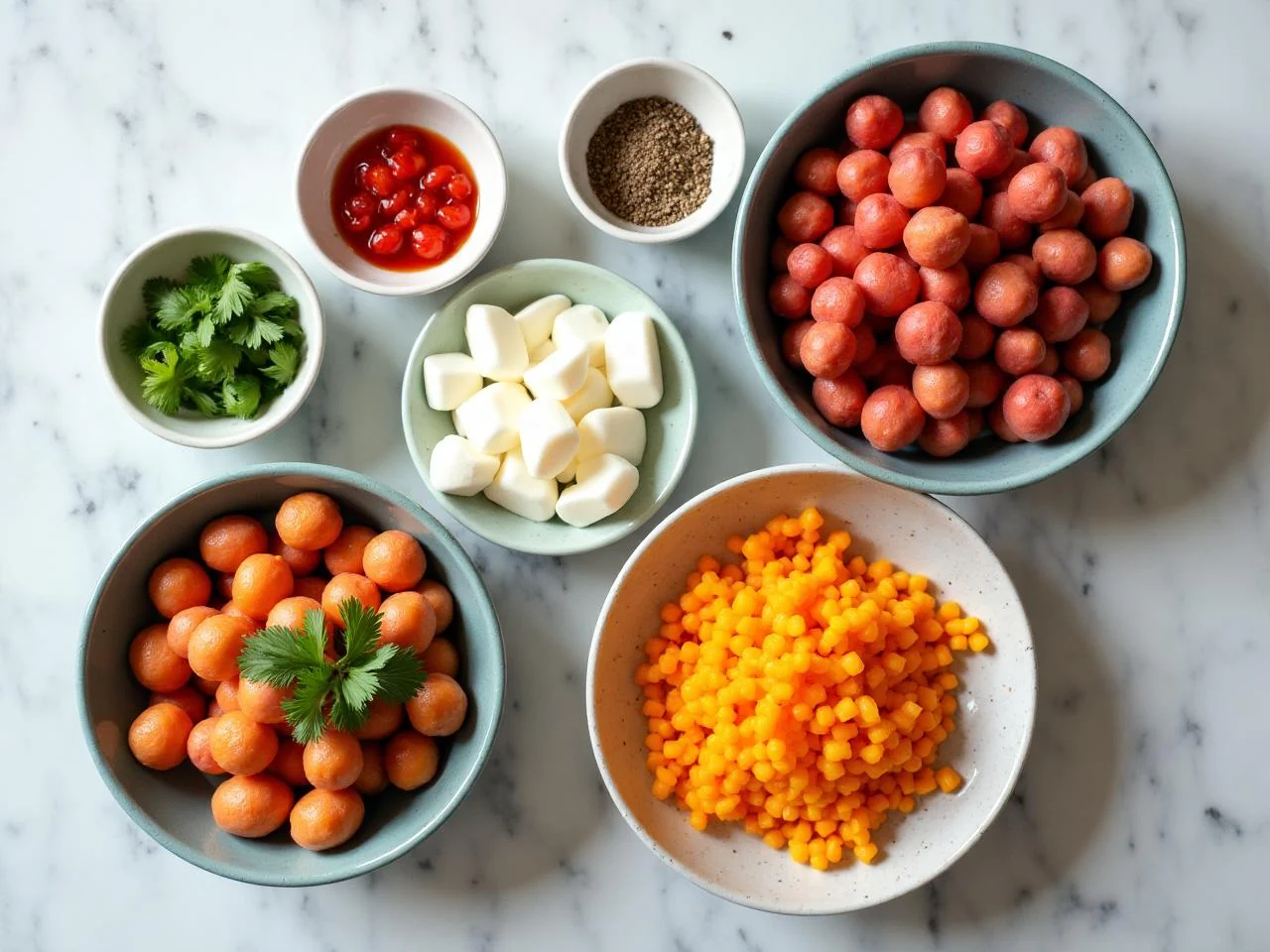 Ingredients for Chorizo Con Papas Tacos