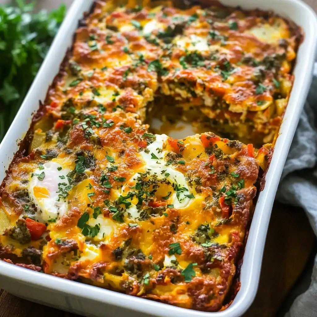 Chorizo Potato Egg Casserole –
