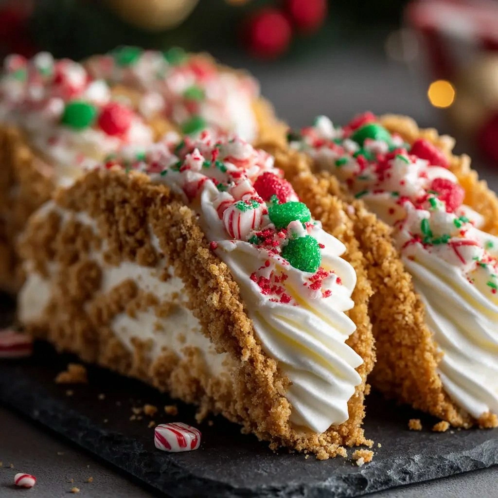 Christmas Cheesecake Tacos: Th