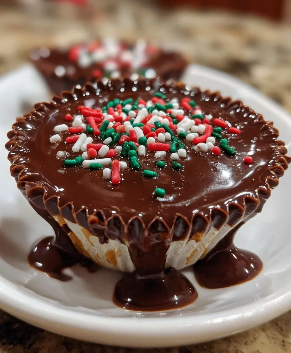 Christmas Chocolate Caramel Cups