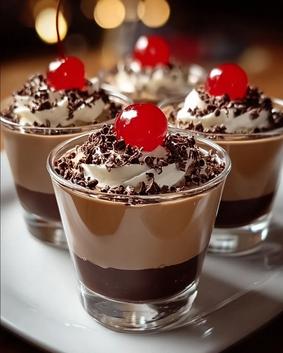Christmas Chocolate Kahlua & Baileys Pudding Shots