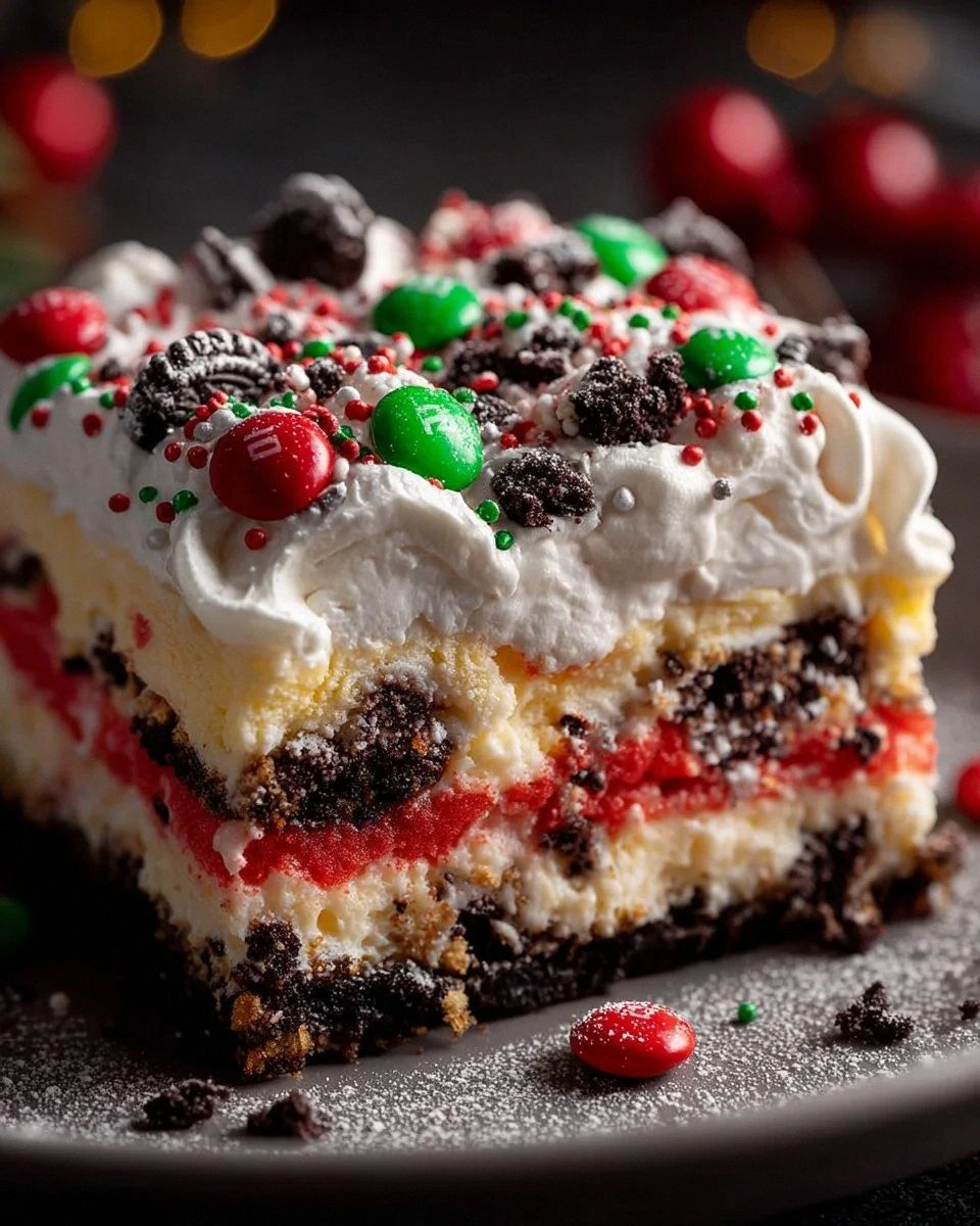 Christmas Cookie Lasagna
