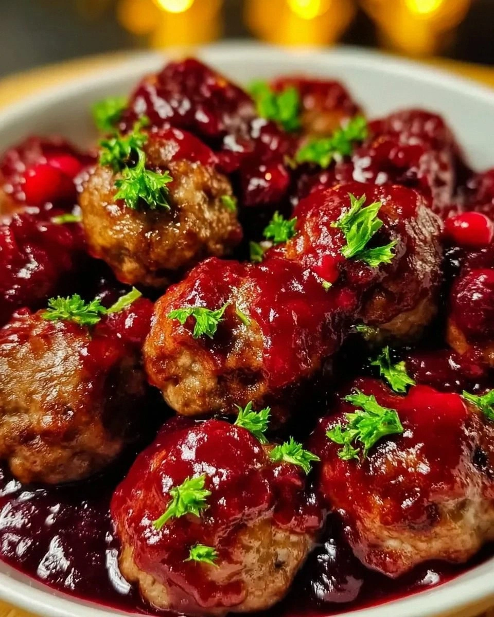 Christmas Cranberry Meatballs