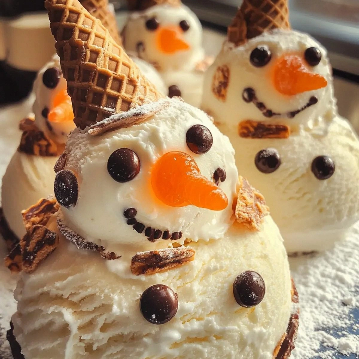 Christmas Ice Cream Snowmen That Will Delight Everyone