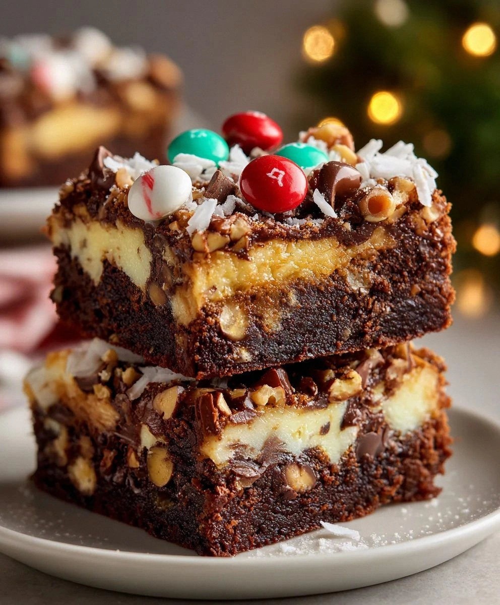 Christmas Magic Layer Brownie Bars