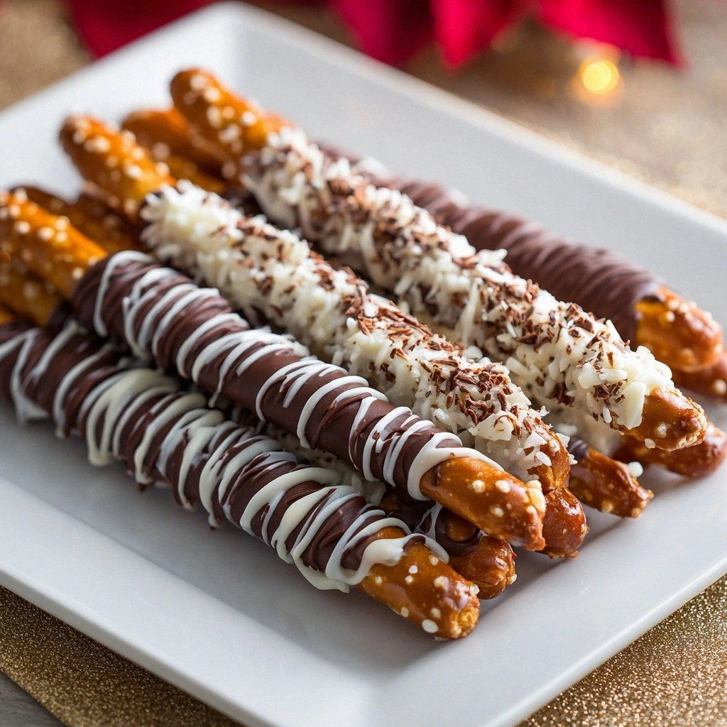 Christmas Pretzel Rods