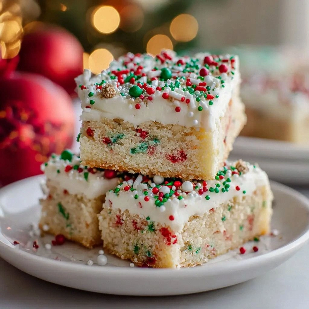 Christmas Sugar Cookie Bars (T