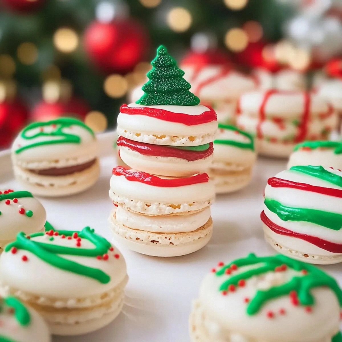 Christmas Tree Cake Macarons: A Festive Blast of Nostalgia