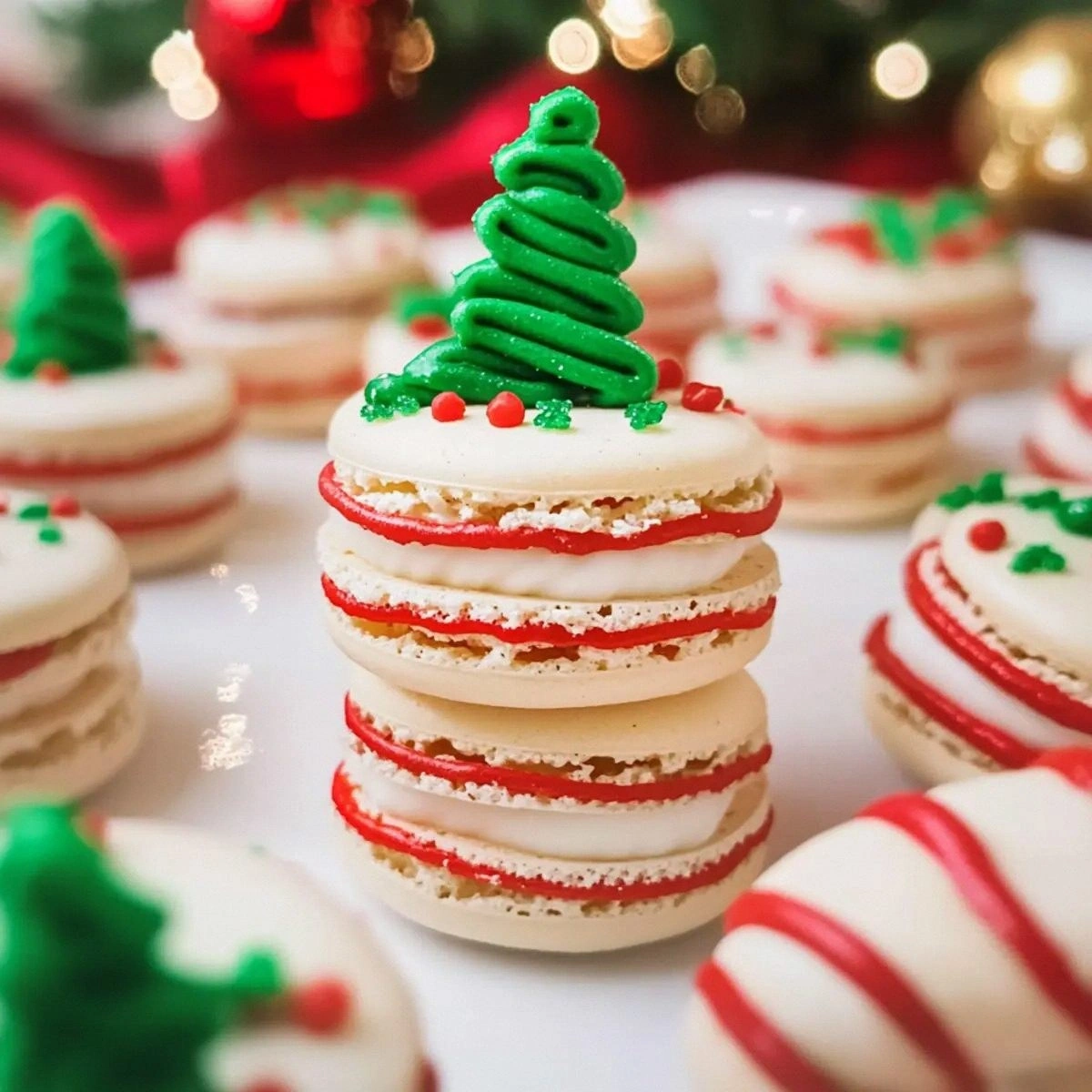 Christmas Tree Cake Macarons: A Festive Blast of Nostalgia