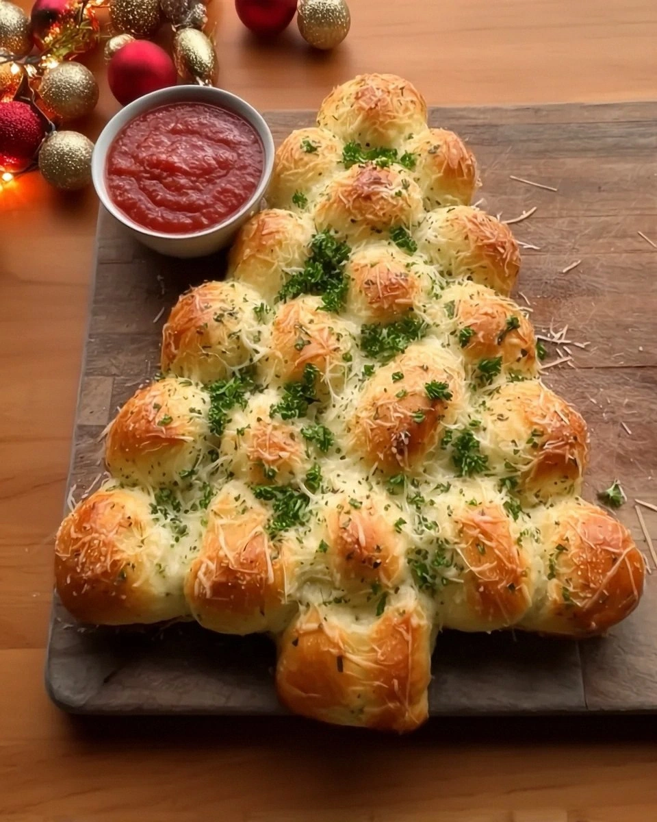 Christmas Tree Pull-Apart Bread
