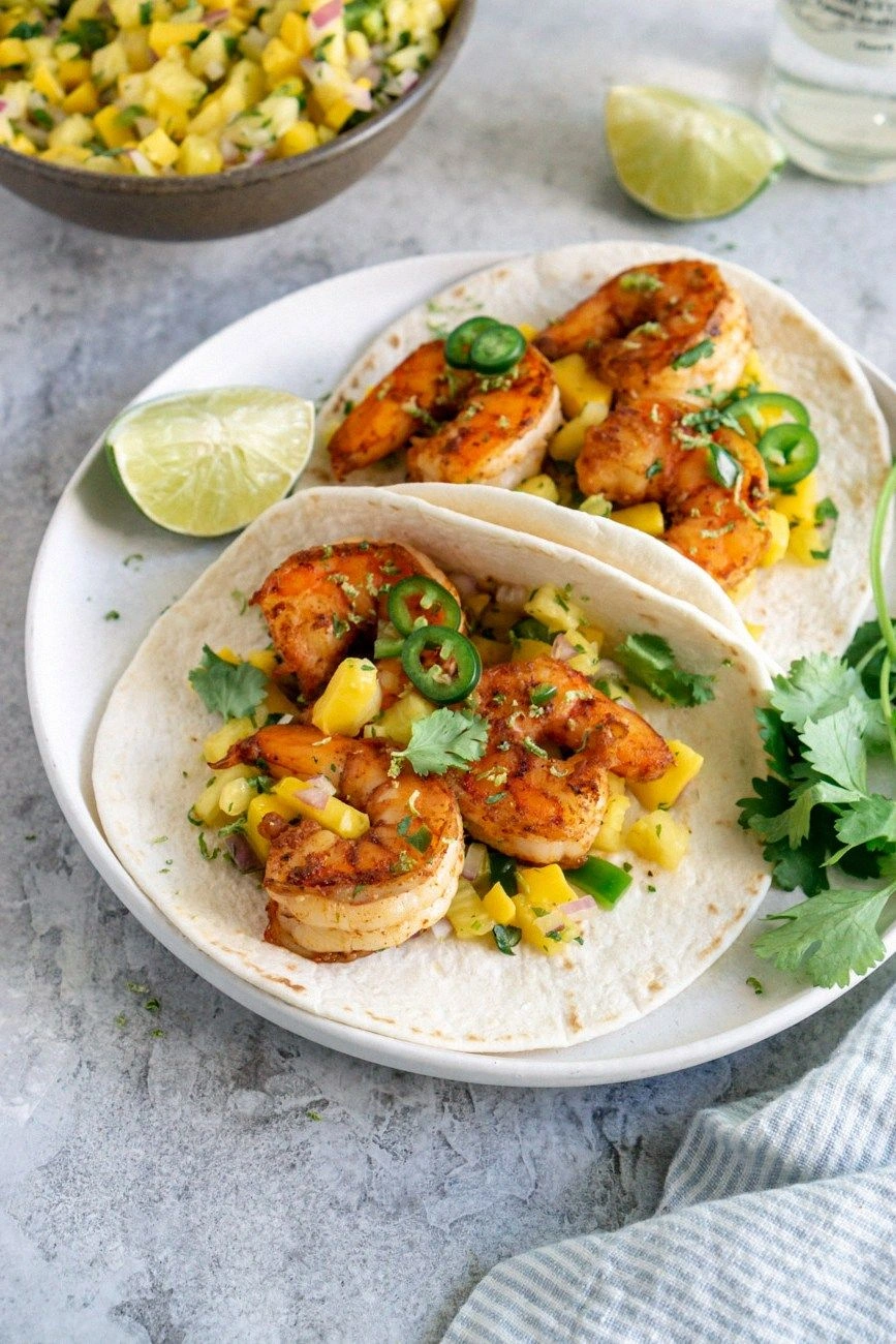 Cilantro Lime Spicy Shrimp Tac