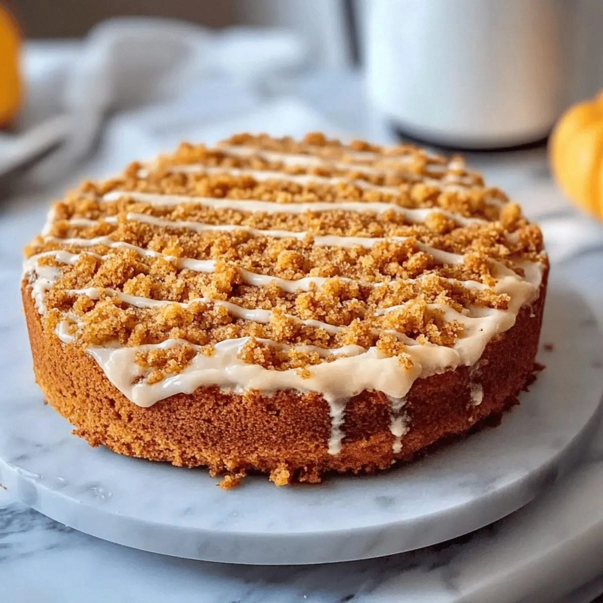 Cinnamon Keto Pumpkin Spice Coffee Cake for Cozy Mornings