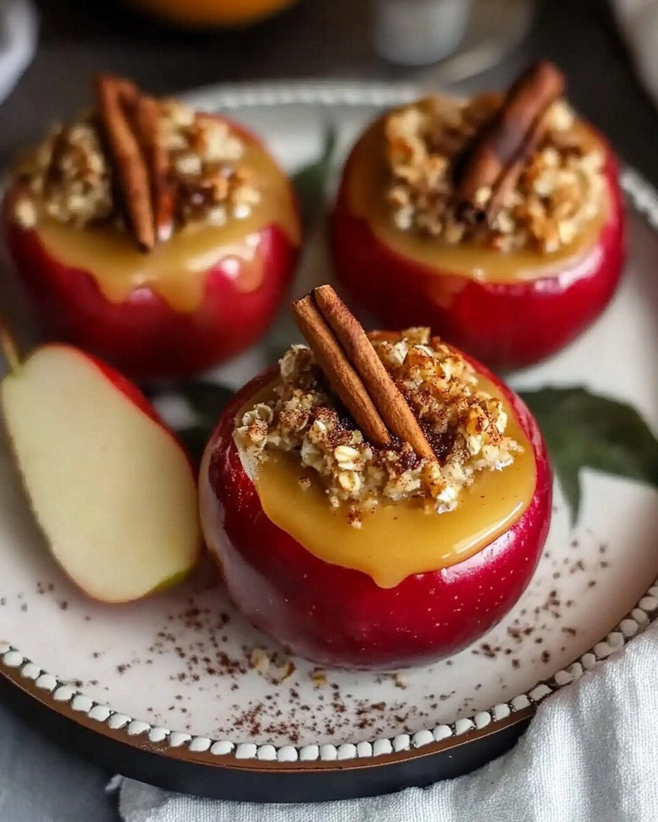 Cinnamon Oatmeal Stuffed Apple