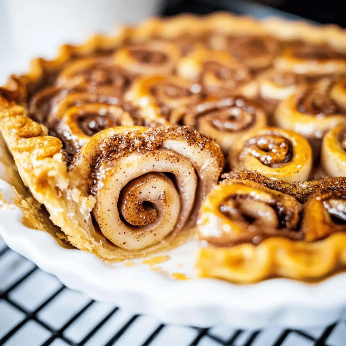 Cinnamon Roll Apple Pie: A Cozy Twist on a Classic Dessert