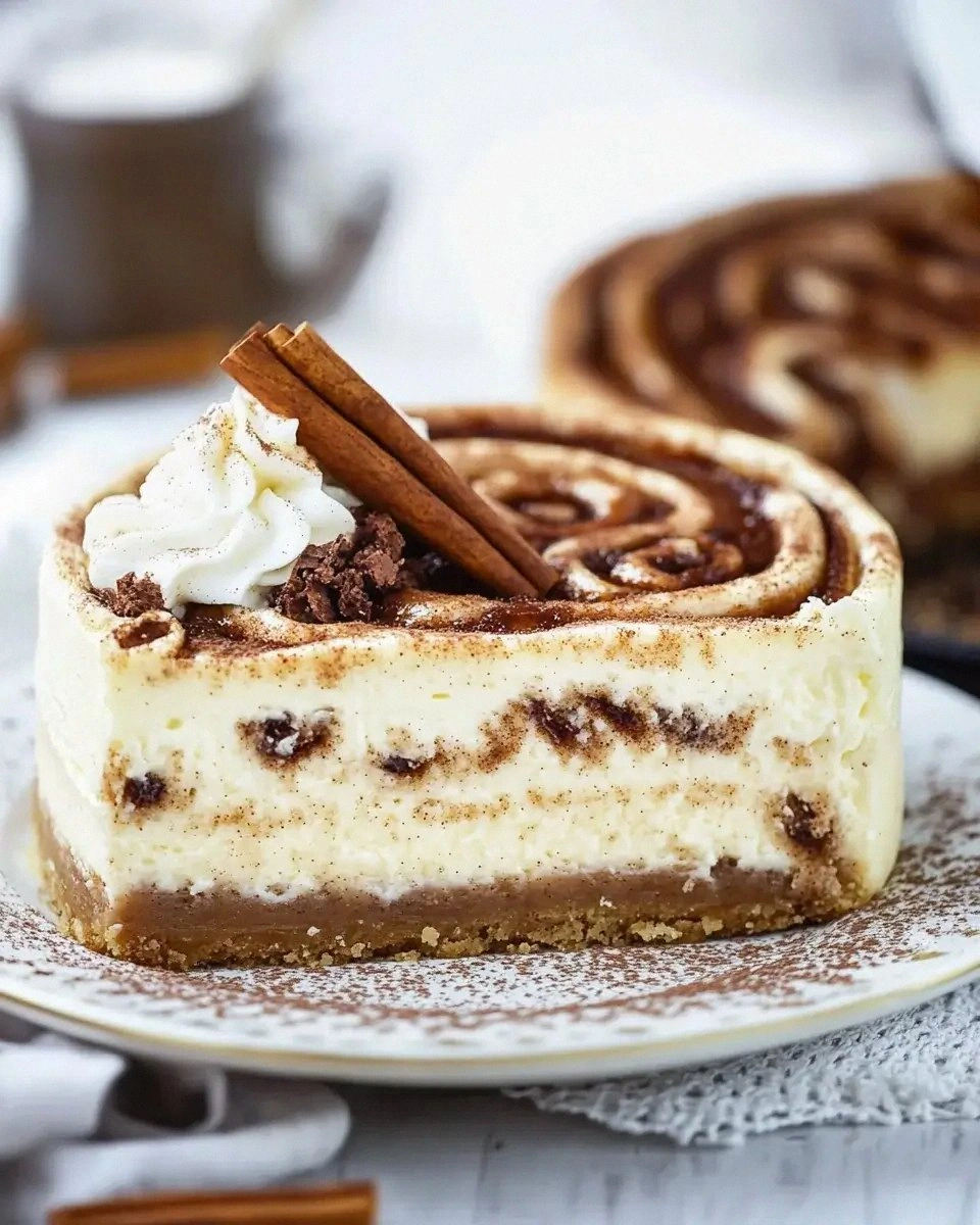 Cinnamon Roll Cheesecake is the ultimate dessert delight!