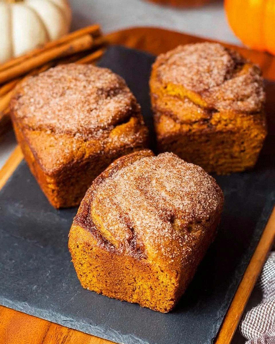 Cinnamon Swirl Pumpkin Bread Mini Loaves